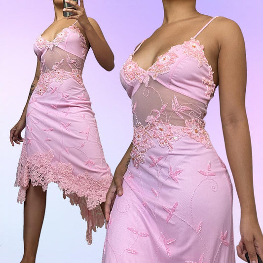 ______ï¸__Light pink summer beautiful retro beaded mid-length fairy short homecoming dress prom dress birthday dress evening dress grad party outfit gh4673