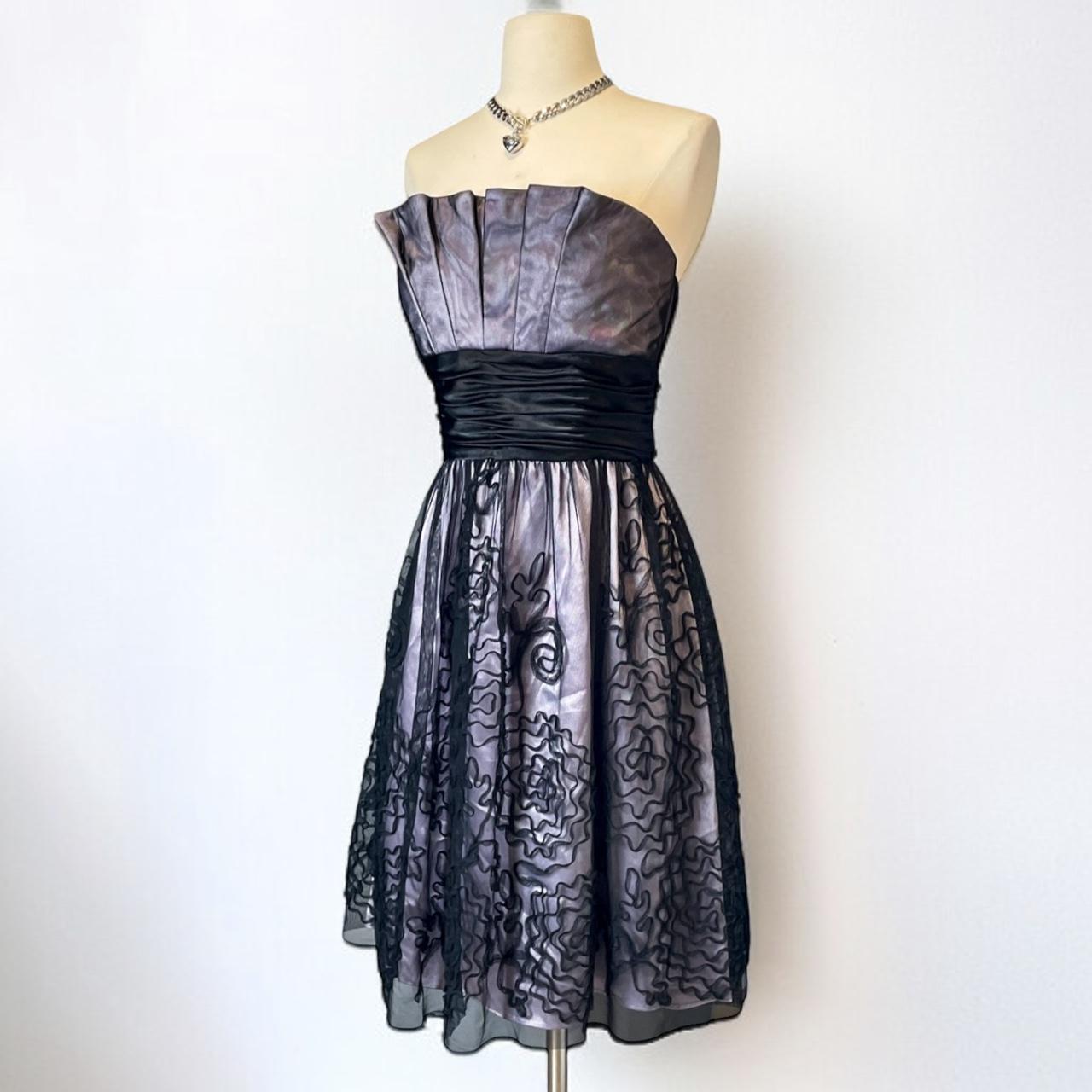 Y2k Lavender Gothic Black Floral Lace Short Tulle Homecoming Dress Birthday Dress gh4660
