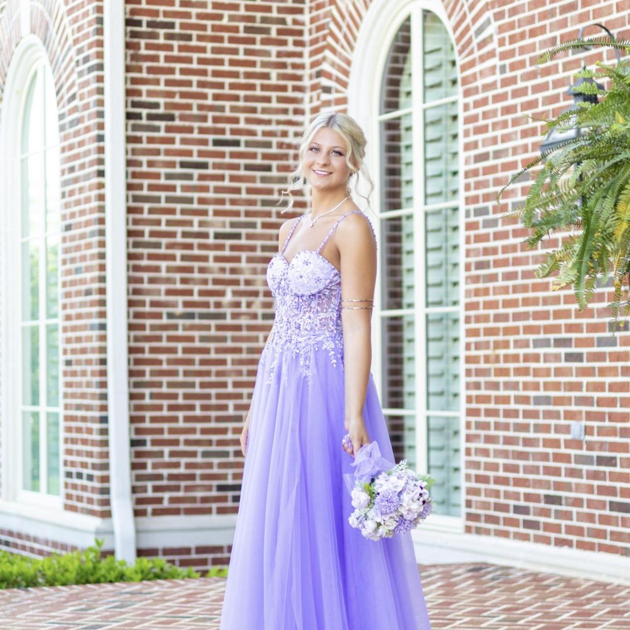Vintage Lilac Applique Sequin Prom Dress Sweetheart A-Line Evening Dress Long Formal Dress TP4652
