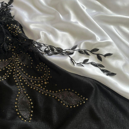 _¦¢__Black Vintage Glam Rock Unique Fashion Beautiful Elegant Exquisite Gold Stud Beads Long Satin Ball Gown Evening Gown Birthday Party Dress Prom Dark Fairy/Black Swan gh3914