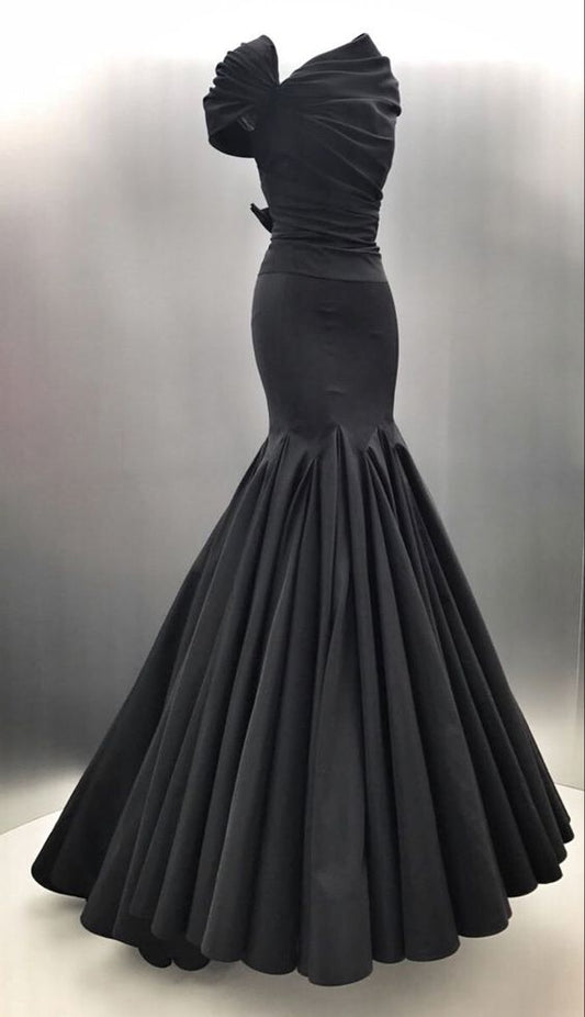 Sexy Mermaid Long Black Prom Dresses P1266