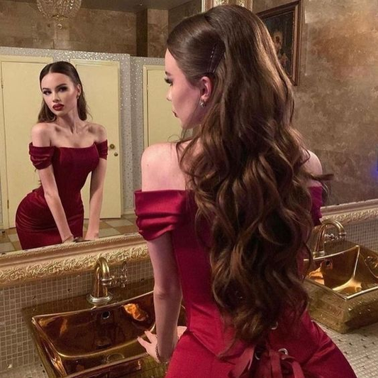 Sexy Mermaid Off the Shoulder Long Burgundy Prom Dresses with Lace Up P1499