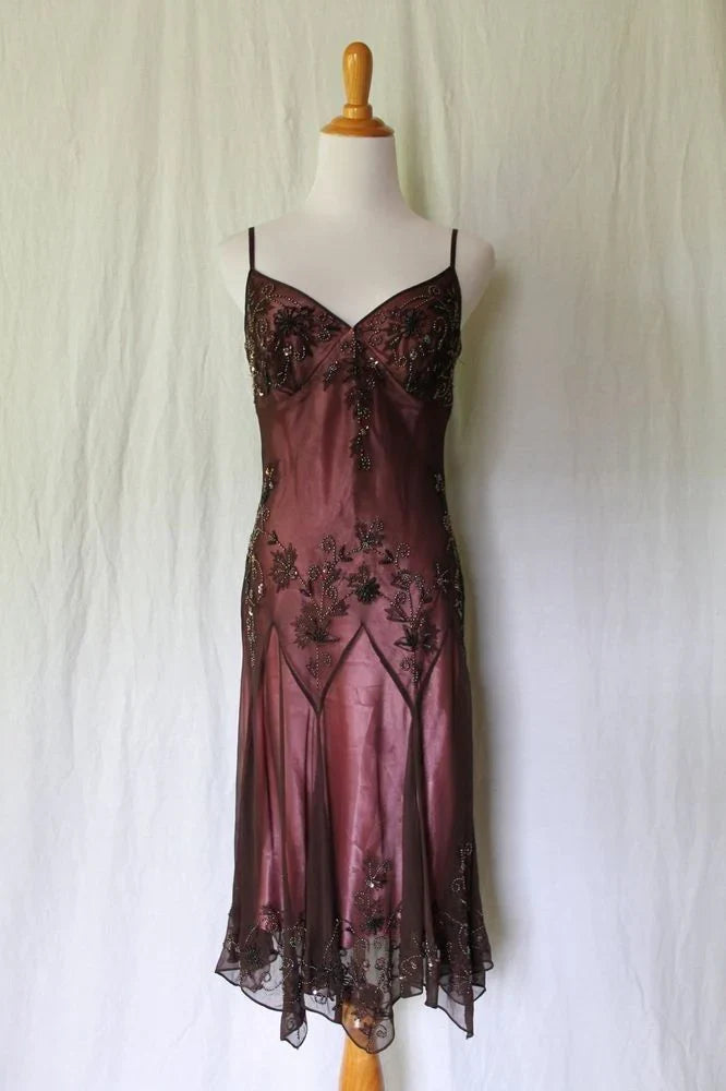 Vintage A line Straps Dark Pink Prom Dresses 22th Birthday Outfit P1974