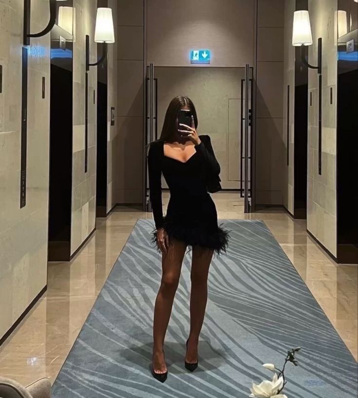 sheath long sleeves black homecoming dress 18th birthday outfits P2171