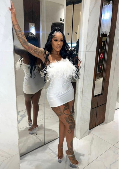 Sexy Sheath Strapless Short White Homecoming Dress P2270