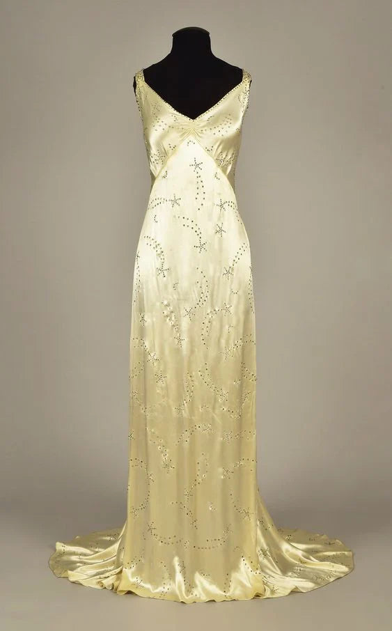 Yellow shiny elegant fashion exquisite beaded long satin floor-length prom dress evening dress party dress gh3586