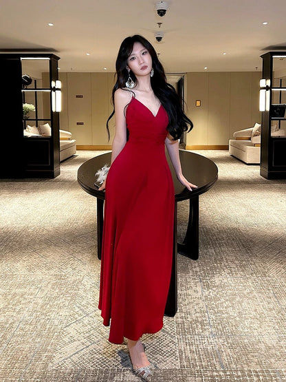 Pretty A Line Spaghetti Straps Red Knee Length Prom Dresses Evening Gowns Birthday Dress P2352
