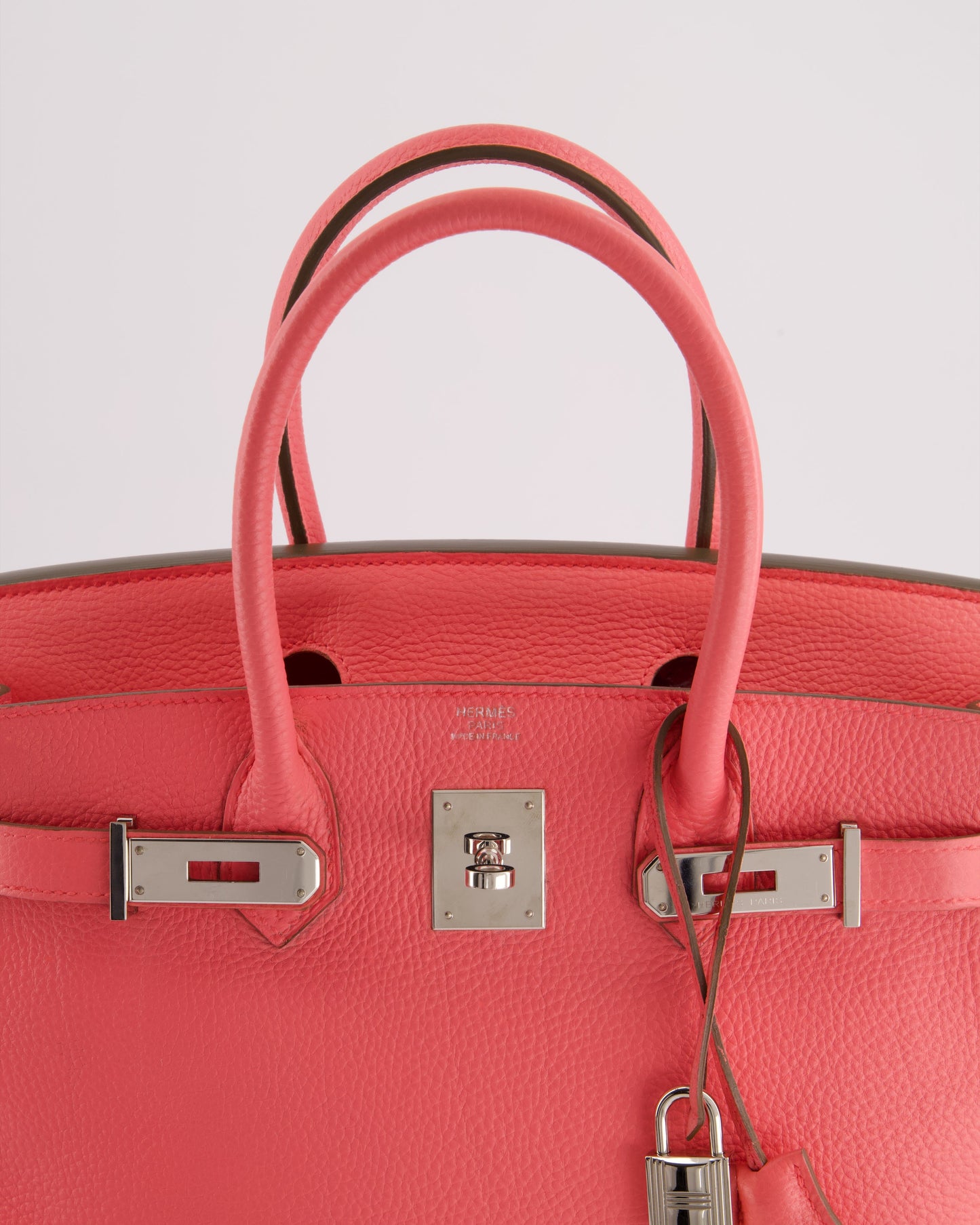 Hermès Birkin 30cm Retourne Bag in Rose Lipstick Togo Leather and Palladium Hardware