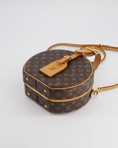 Louis Vuitton Monogram Canvas Petite Boite Chapeau Cross-Body Bag with Gold Hardware