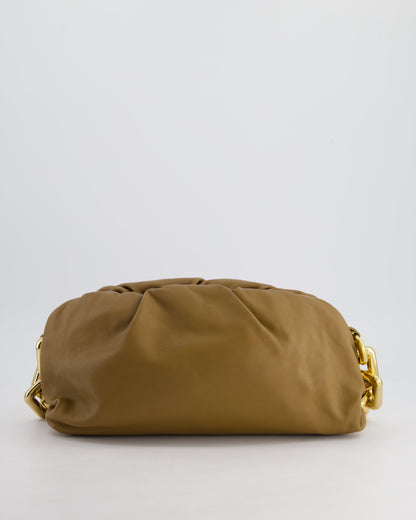 Bottega Veneta Brown Mud Chain Pouch Bag in Nappa Leather with Gold Hardware
