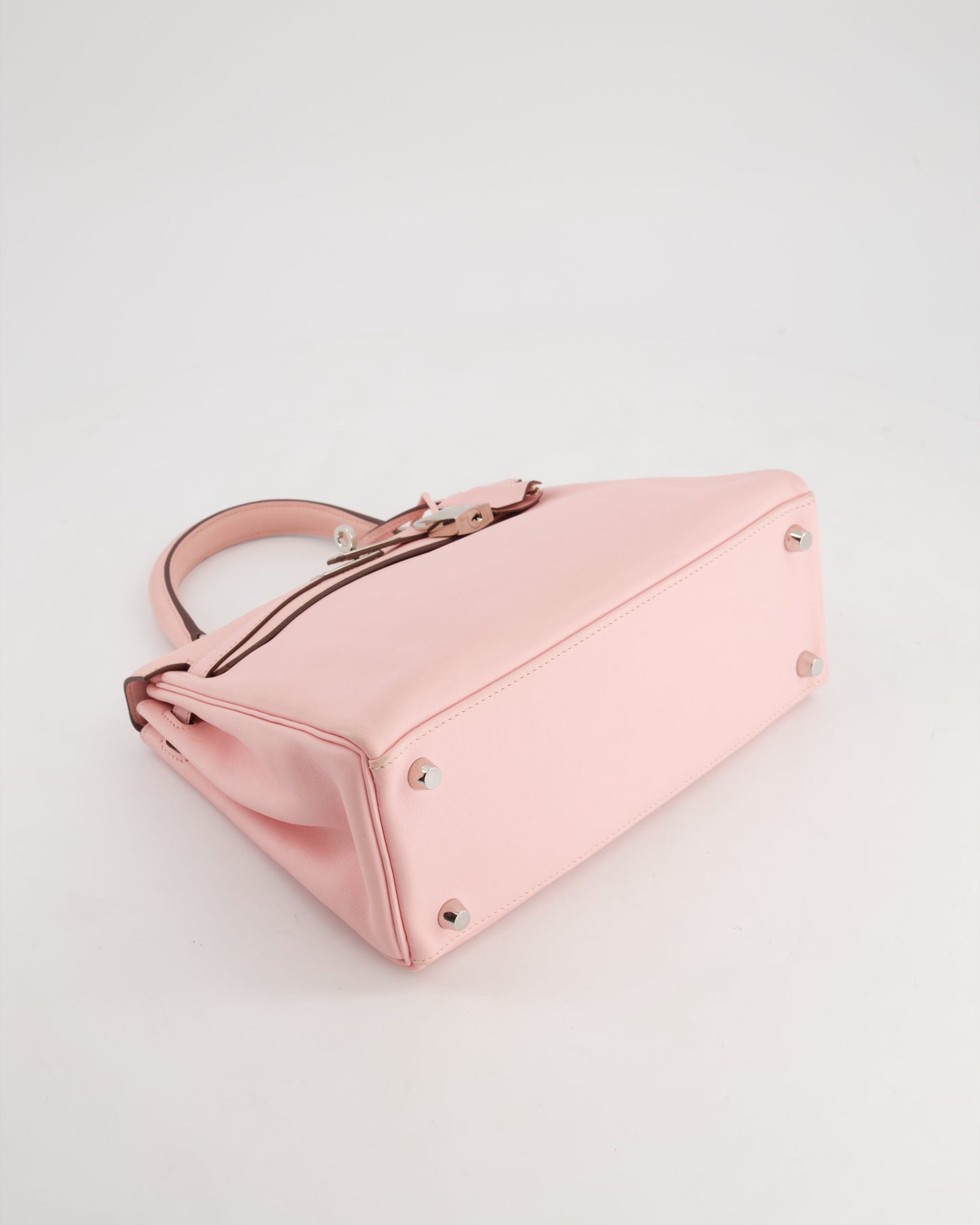 Hermès Kelly Bag 25cm Retourne in Rose Sakura Swift Leather with Palladium Hardware