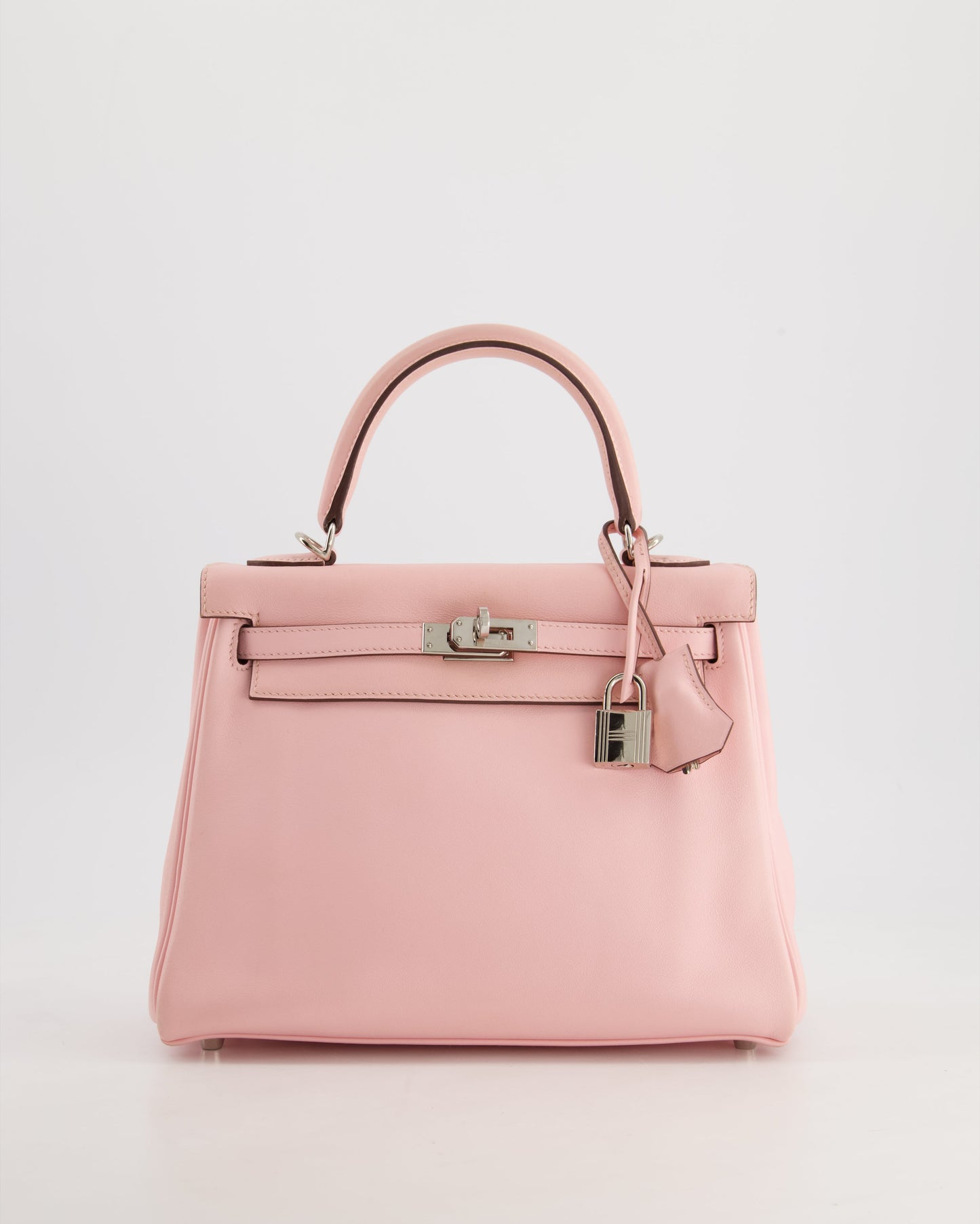 Hermès Kelly Bag 25cm Retourne in Rose Sakura Swift Leather with Palladium Hardware