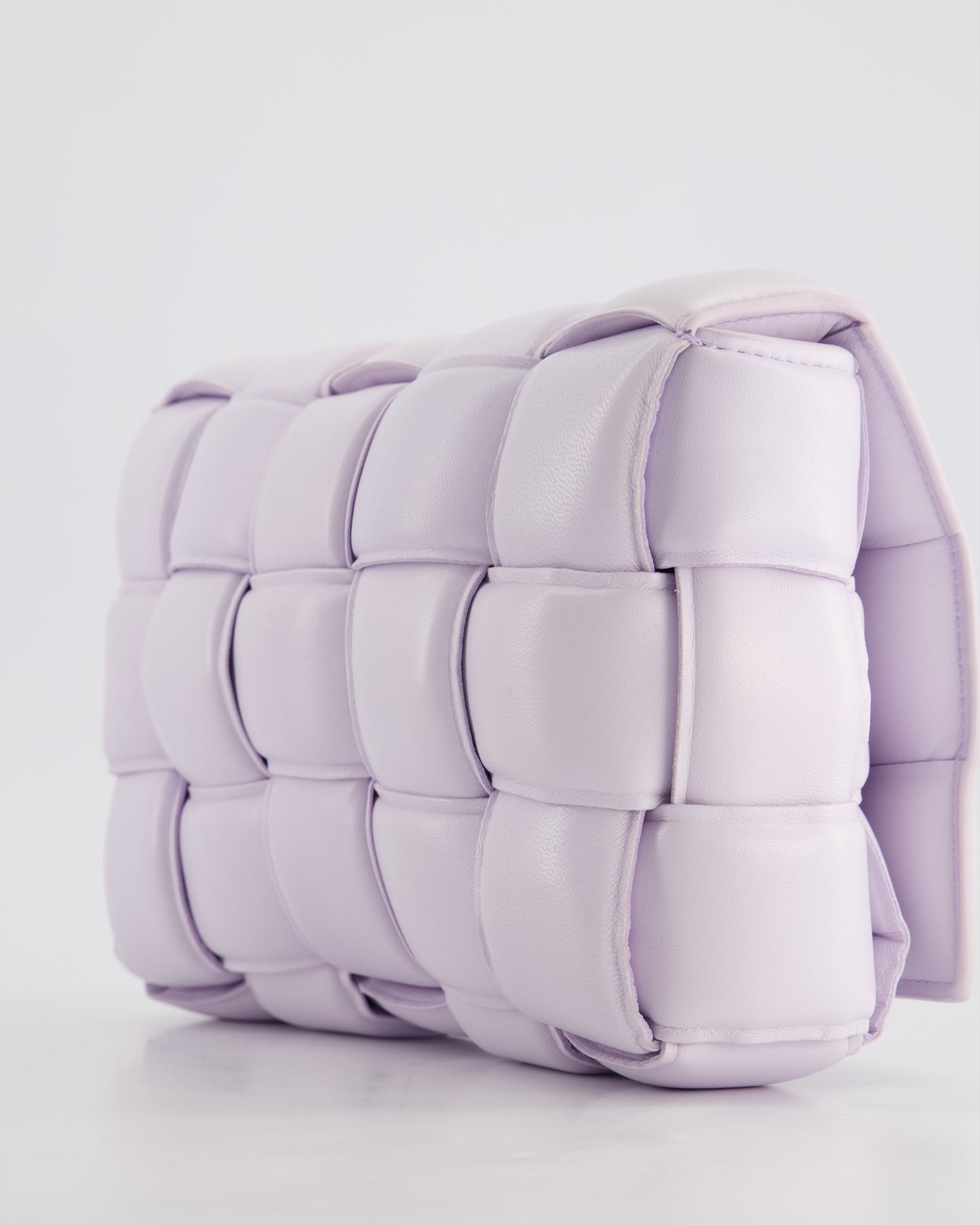 *HOT & FIRE PRICE* Bottega Veneta Pale Lilac Padded Cassette Bag with Gold Hardware RRP £2,780