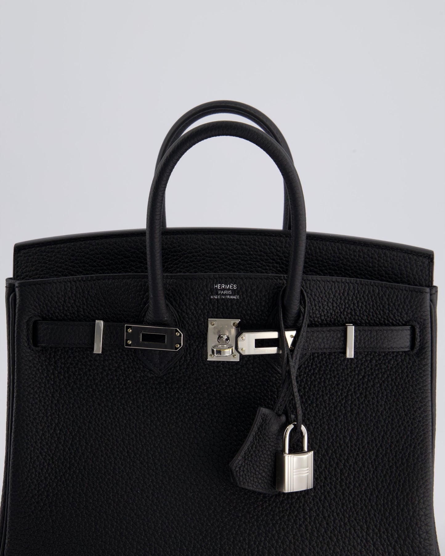 Hermès Birkin 25cm Bag Retourne in Black Togo Leather with Palladium Hardware