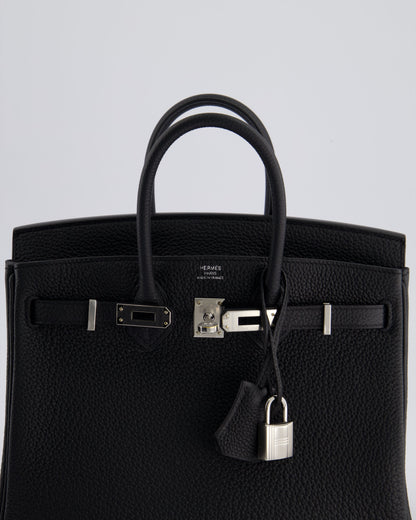 Hermès Birkin 25cm Bag Retourne in Black Togo Leather with Palladium Hardware