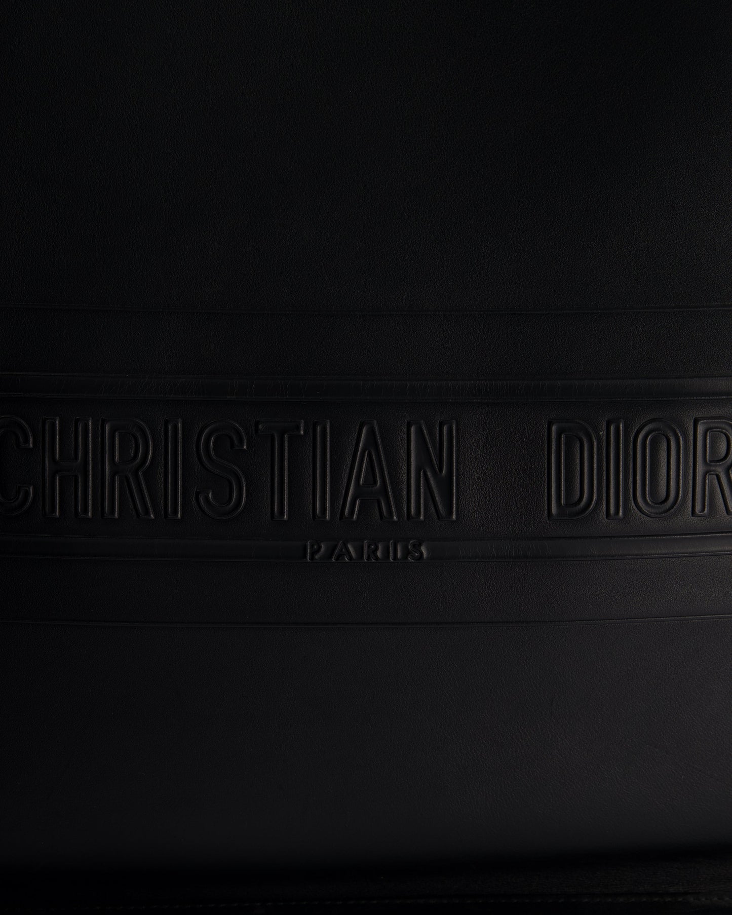 Christian Dior Black Large Book Tote in Calfskin Leather