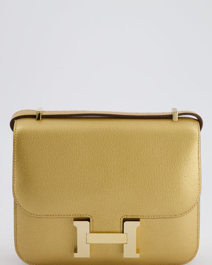 *LIMITED EDITION* Hermès Constance 18 III Miroir Doré Bag in Chevre Chamkila Leather with Permabrass Hardware