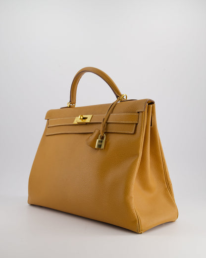 Hermès Kelly Bag 40cm in Vache Liege Grainee Leather with Gold Hardware