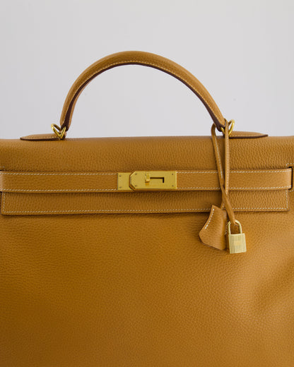 Hermès Kelly Bag 40cm in Vache Liege Grainee Leather with Gold Hardware