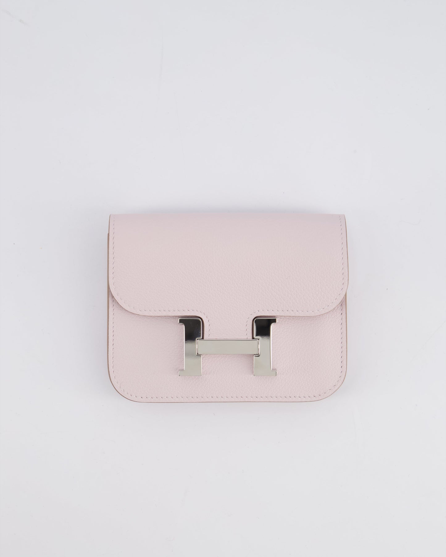 Hermès Constance Slim Belt Wallet Bag in Mauve Pale Evercolor Leather with Palladium Hardware