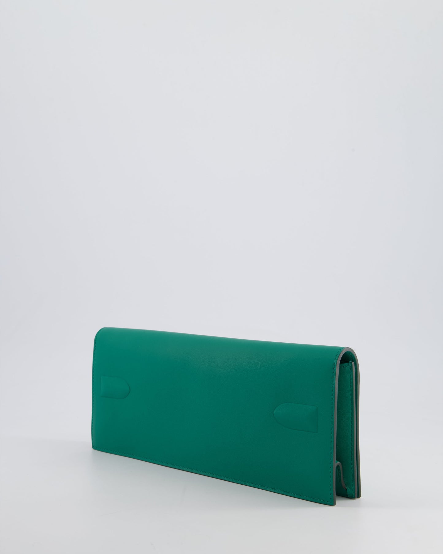 *FIRE PRICE* Hermès Birkin Shadow Cut Clutch Bag In Vert Vertigo Swift Leather