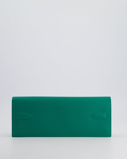*FIRE PRICE* Hermès Birkin Shadow Cut Clutch Bag In Vert Vertigo Swift Leather