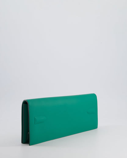 *FIRE PRICE* Hermès Birkin Shadow Cut Clutch Bag In Vert Vertigo Swift Leather