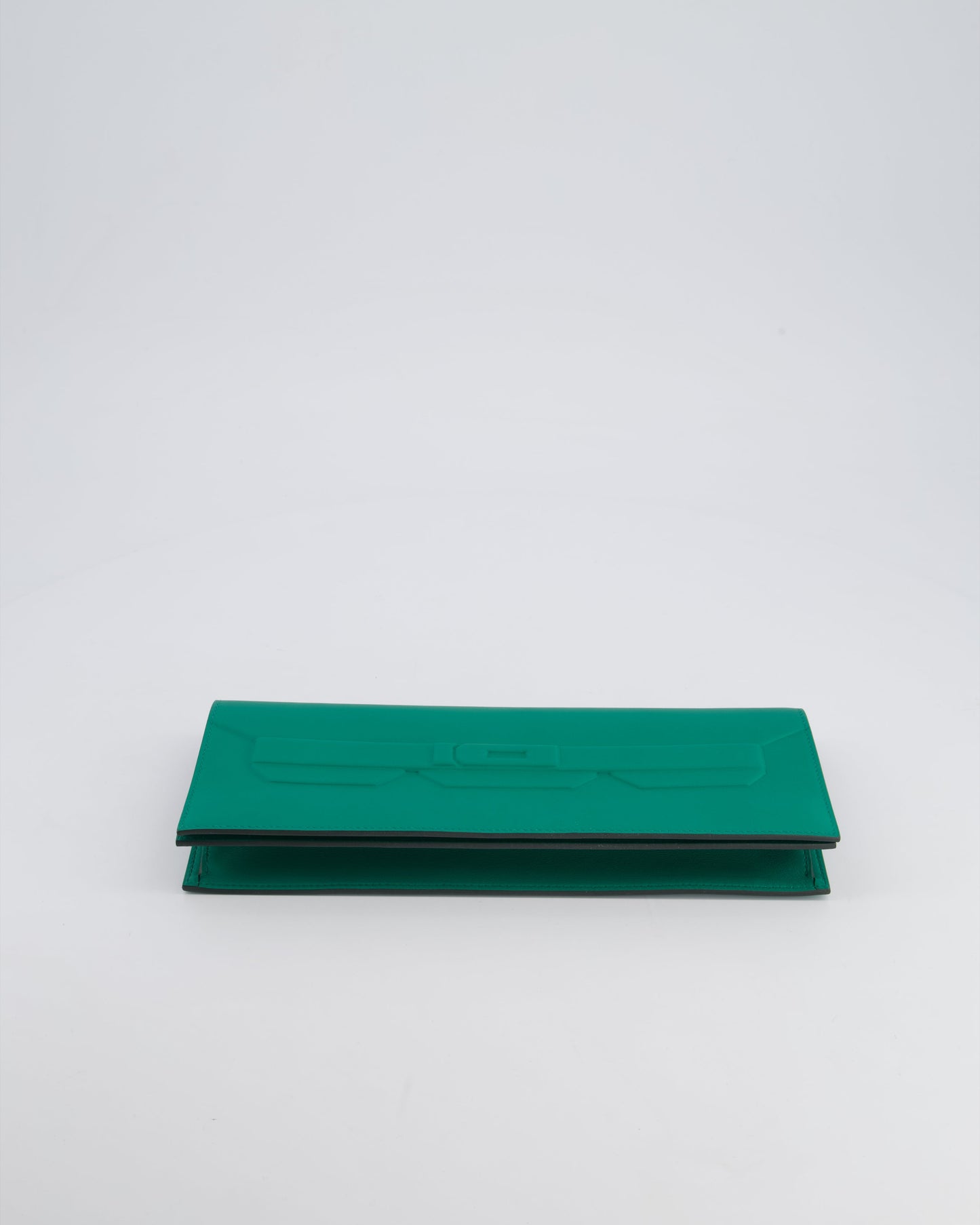 *FIRE PRICE* Hermès Birkin Shadow Cut Clutch Bag In Vert Vertigo Swift Leather