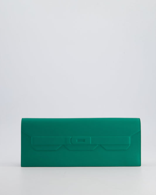 *FIRE PRICE* Hermès Birkin Shadow Cut Clutch Bag In Vert Vertigo Swift Leather