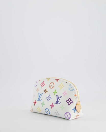 *HOT* Louis Vuitton X Takashi Murakami PM Cosmetic Pouch in Multi-Colour Monogram Canvas