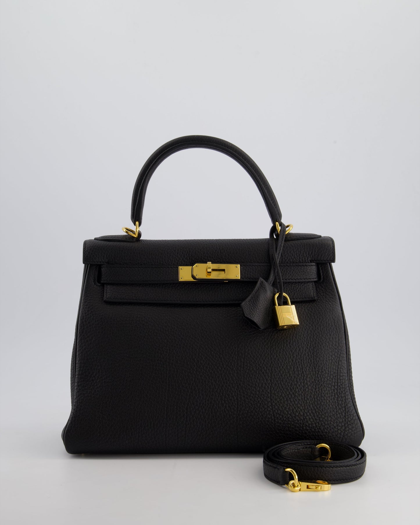 Hermès Kelly 28cm Retourne Bag in Black Togo Leather with Gold Hardware