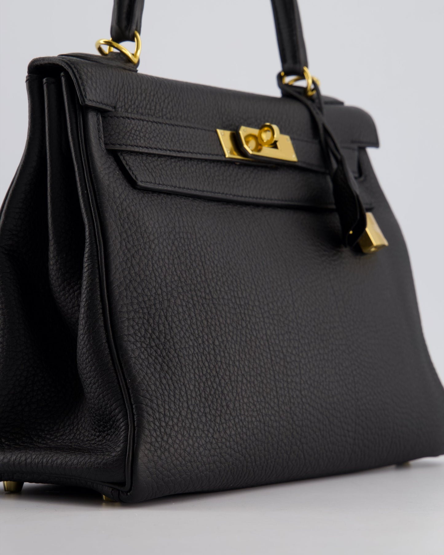 Hermès Kelly 28cm Retourne Bag in Black Togo Leather with Gold Hardware