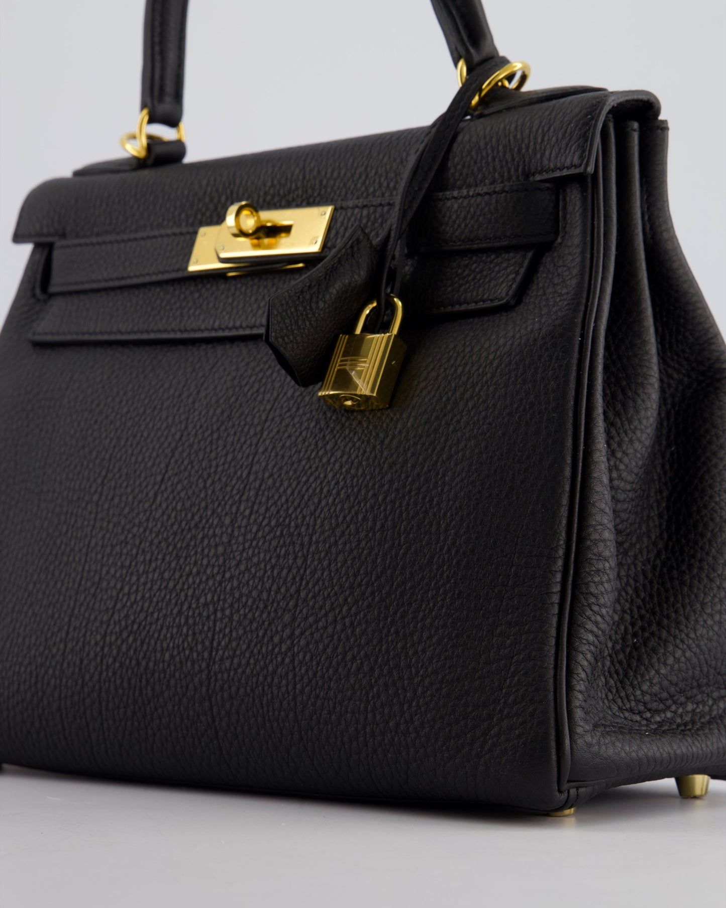 Hermès Kelly 28cm Retourne Bag in Black Togo Leather with Gold Hardware