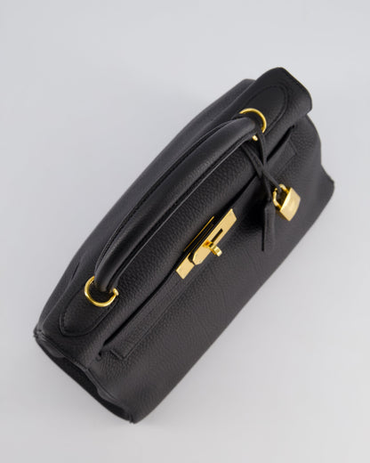 Hermès Kelly 28cm Retourne Bag in Black Togo Leather with Gold Hardware
