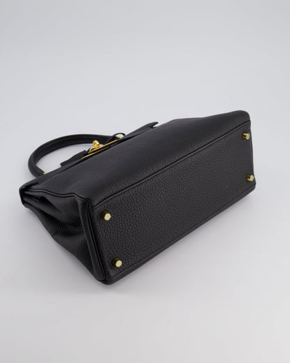 Hermès Kelly 28cm Retourne Bag in Black Togo Leather with Gold Hardware