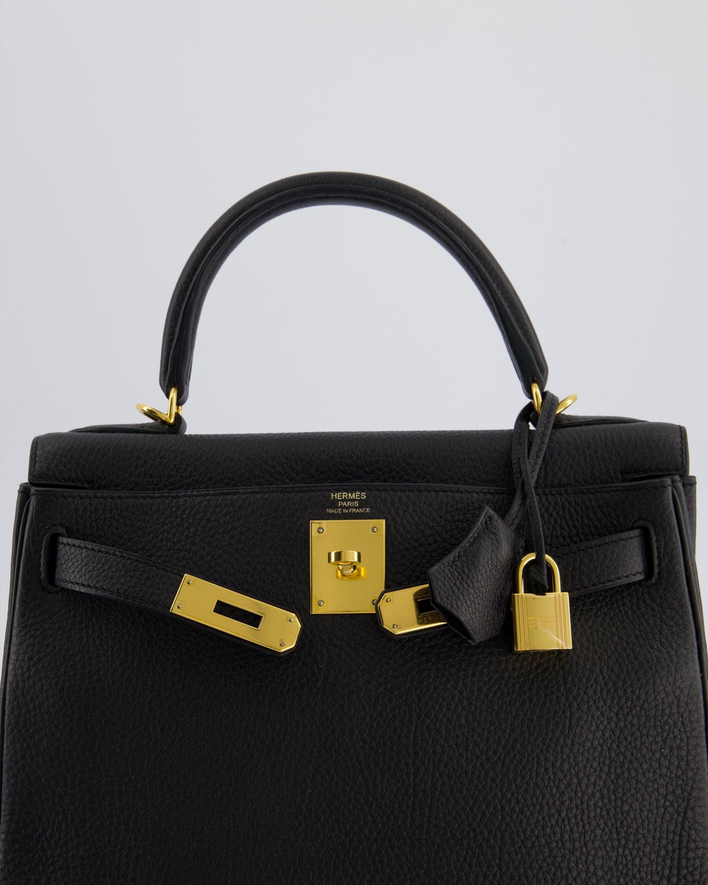 Hermès Kelly 28cm Retourne Bag in Black Togo Leather with Gold Hardware