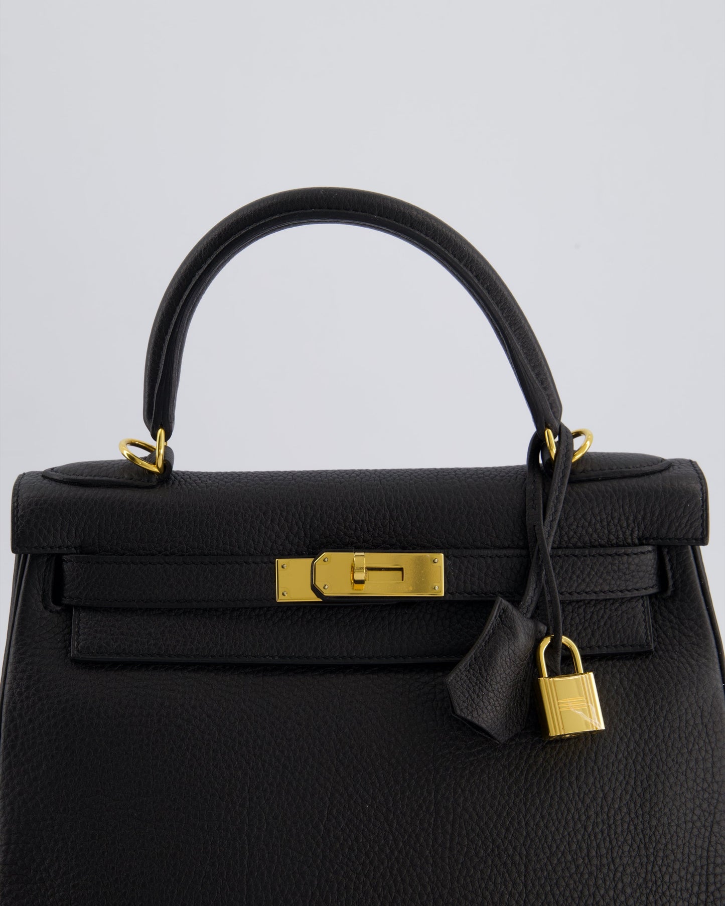 Hermès Kelly 28cm Retourne Bag in Black Togo Leather with Gold Hardware