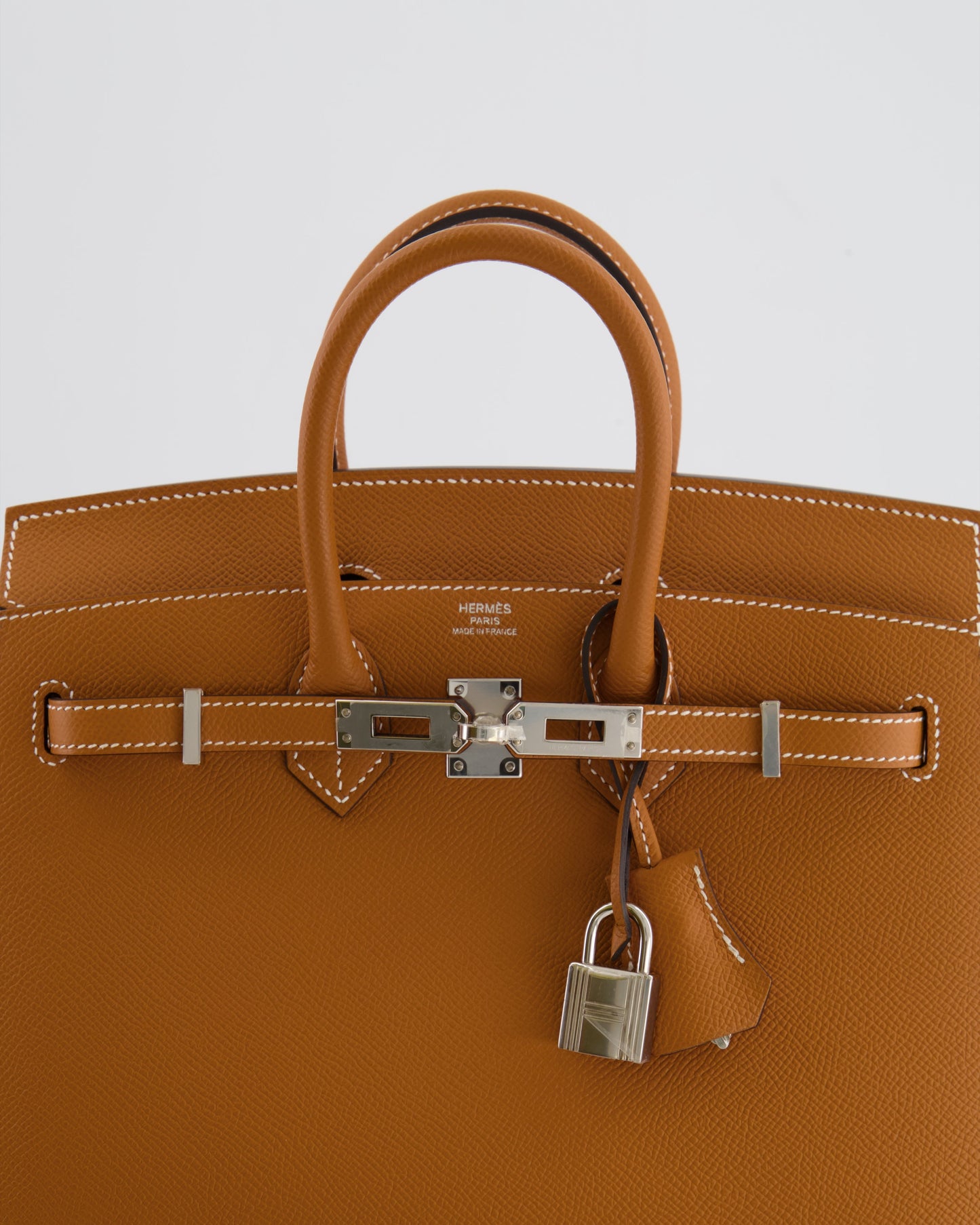 Hermès Birkin Sellier 25cm Bag in Toffee Epsom Leather with Palladium Hardware
