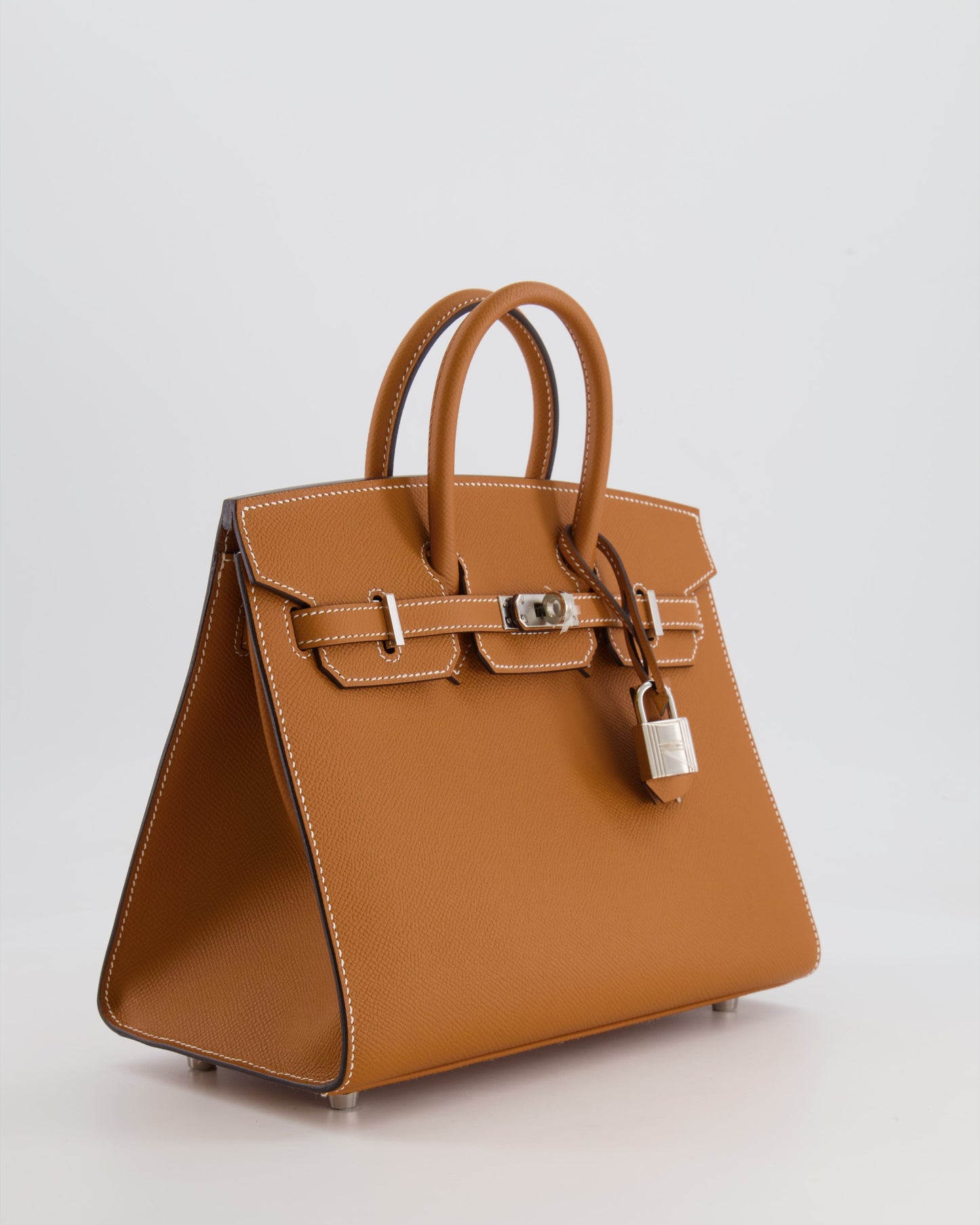 Hermès Birkin Sellier 25cm Bag in Toffee Epsom Leather with Palladium Hardware