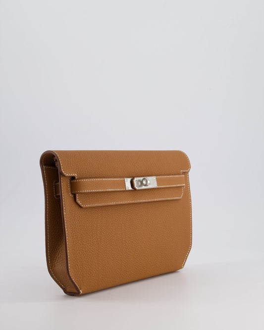 *RARE* Hermès Kelly Depeches Pouch 25cm Bag in Gold Togo Leather with Palladium Hardware