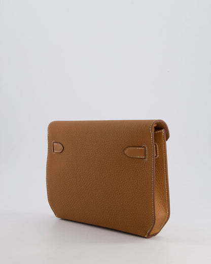 *RARE* Hermès Kelly Depeches Pouch 25cm Bag in Gold Togo Leather with Palladium Hardware