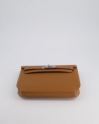 *RARE* Hermès Kelly Depeches Pouch 25cm Bag in Gold Togo Leather with Palladium Hardware