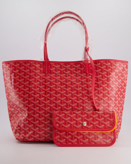 Goyard Fuchsia PM Saint Louis Reversible Bag in Goyardine Canvas with Floral Interior