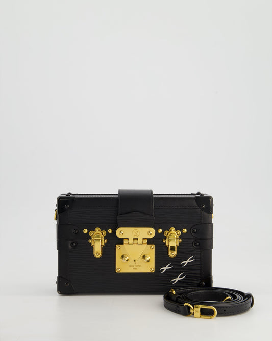 Louis Vuitton Black Petite Malle Bag in Epi Leather with Gold Hardware RRP £4,600
