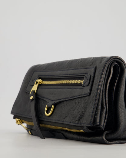 Louis Vuitton Navy Petillante Clutch Bag with Empreinte Leather and Gold Hardware