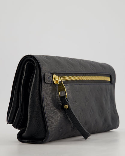 Louis Vuitton Navy Petillante Clutch Bag with Empreinte Leather and Gold Hardware