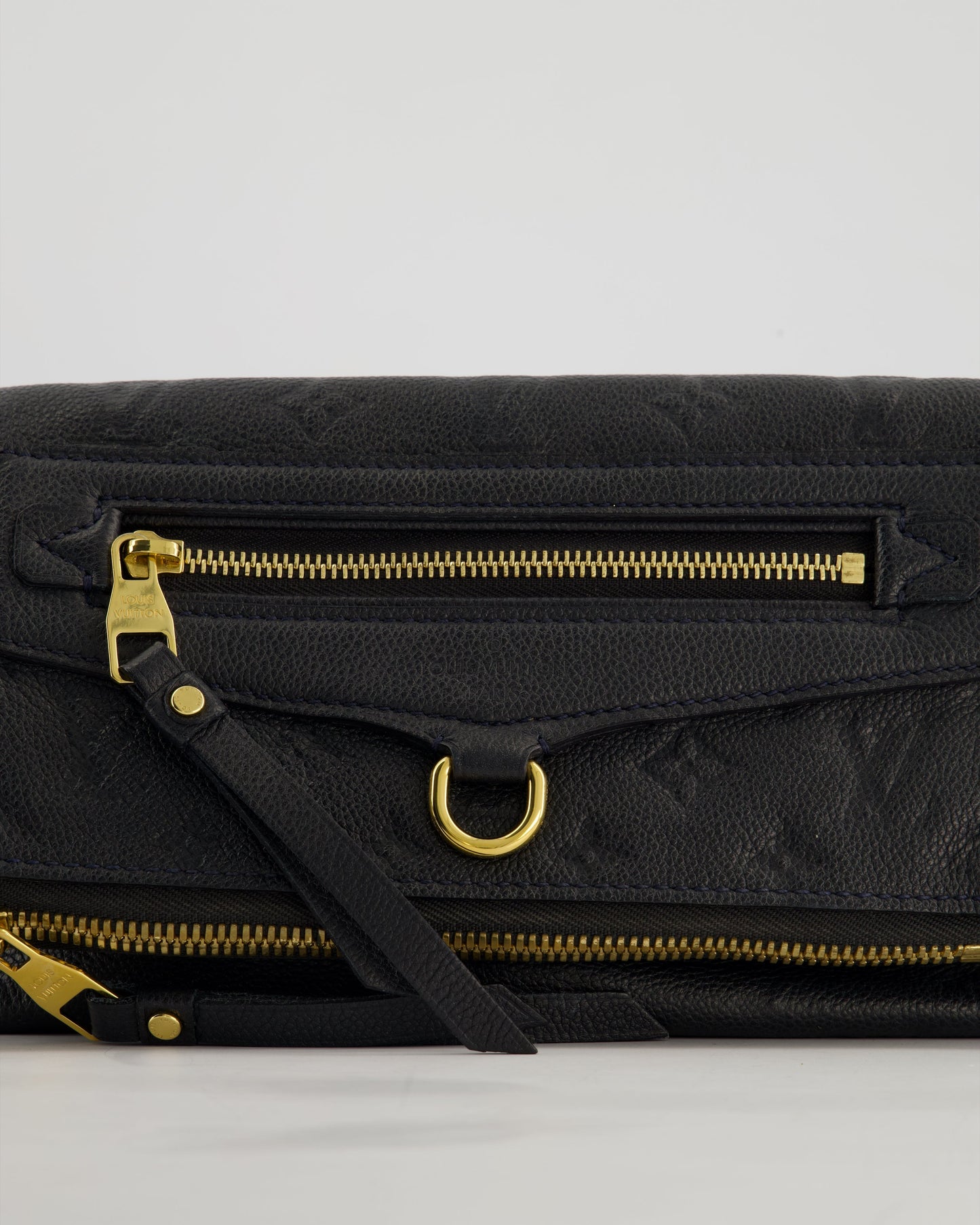 Louis Vuitton Navy Petillante Clutch Bag with Empreinte Leather and Gold Hardware