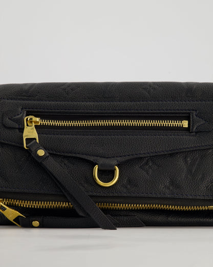Louis Vuitton Navy Petillante Clutch Bag with Empreinte Leather and Gold Hardware