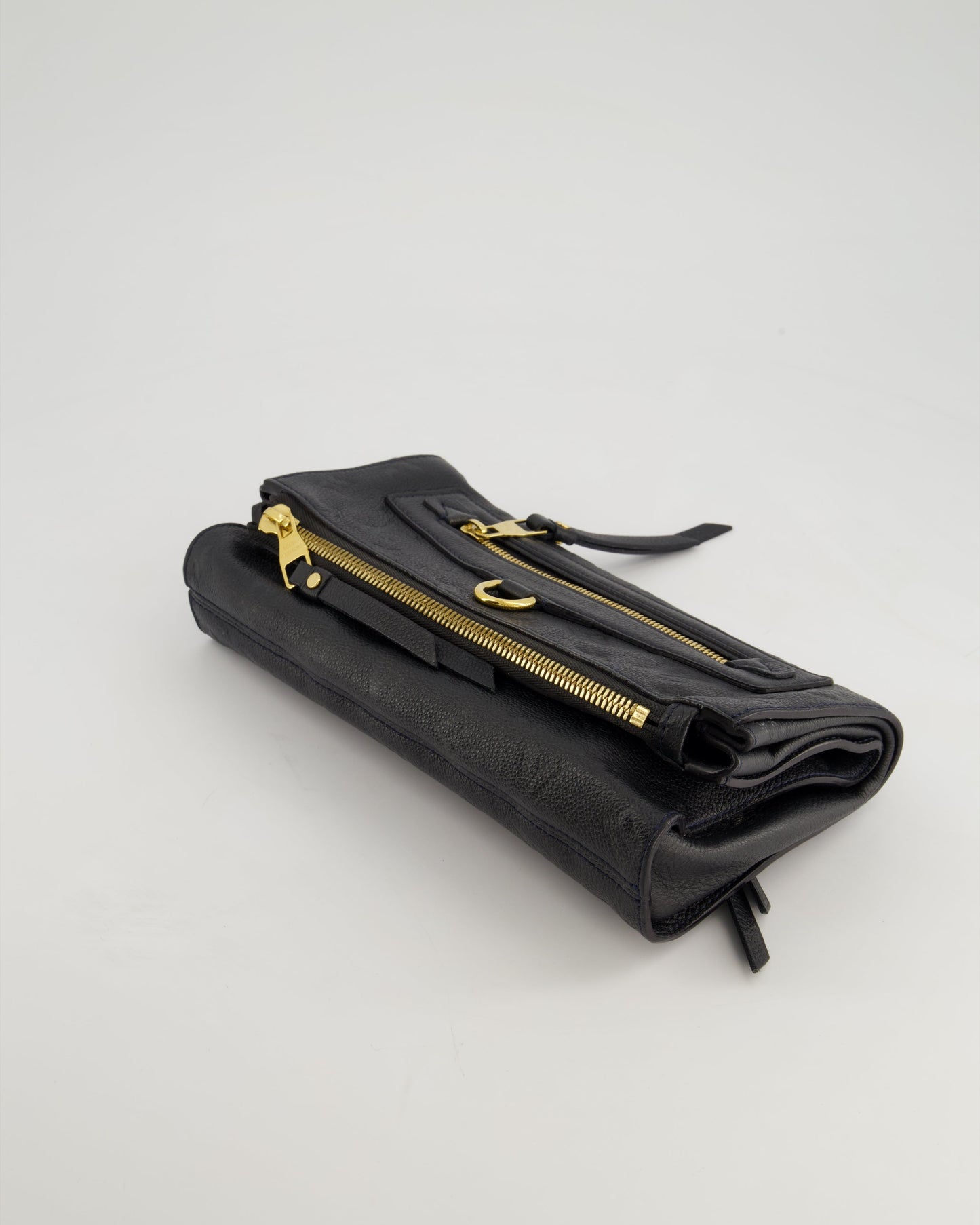 Louis Vuitton Navy Petillante Clutch Bag with Empreinte Leather and Gold Hardware