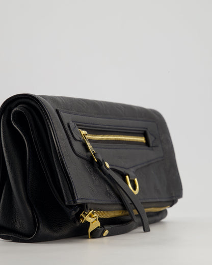 Louis Vuitton Navy Petillante Clutch Bag with Empreinte Leather and Gold Hardware